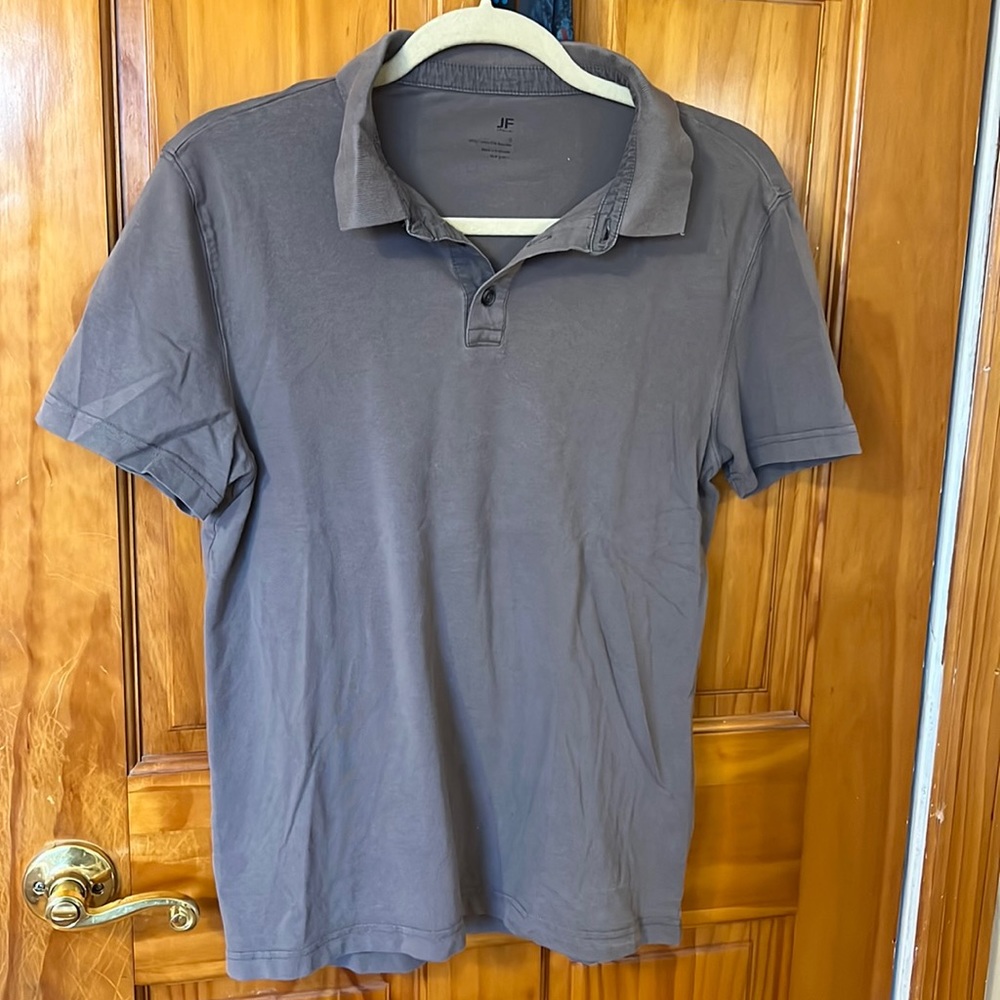 Mens Jf J. Ferrar Grey Polo Size Small